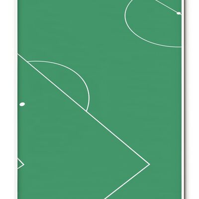 Affiche détaillée du terrain de football sportif - 50x70 cm