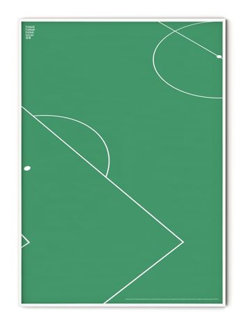 Affiche détaillée du terrain de football sportif - 50x70 cm