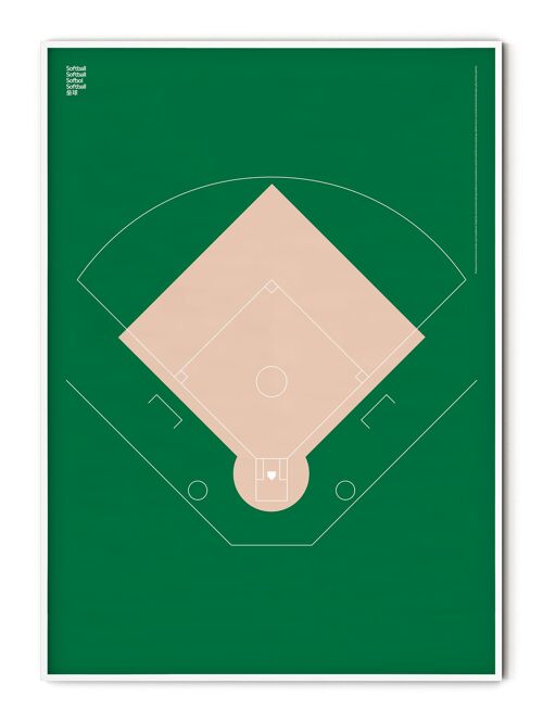 Sport Softball Poster - 21x30 cm