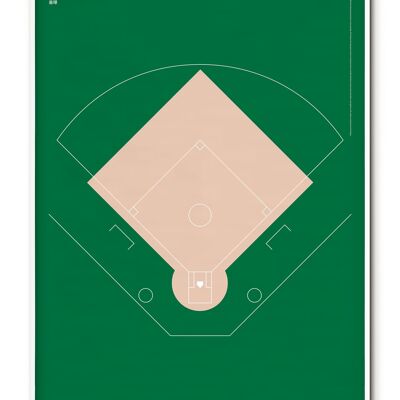 Affiche Sport Softball - 21x30 cm