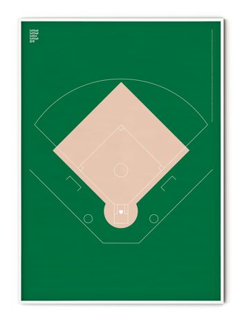 Affiche Sport Softball - 21x30 cm