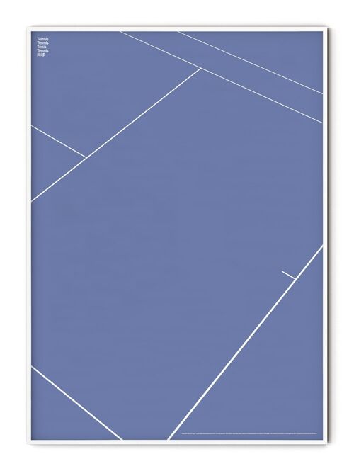 Sport Tennis Court Detail Poster - 50x70 cm