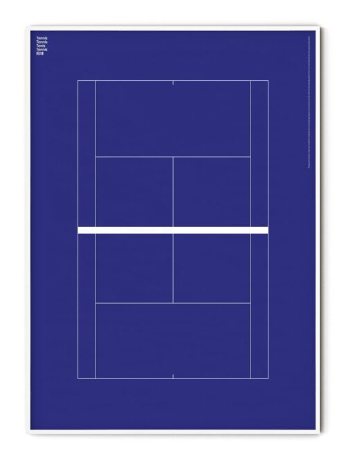 Sport Tennis Court Poster - 50x70 cm