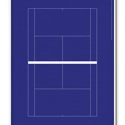 Póster de cancha de tenis deportiva - 50x70 cm