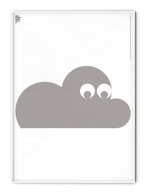 Translated Cloud Poster - 50x70 cm