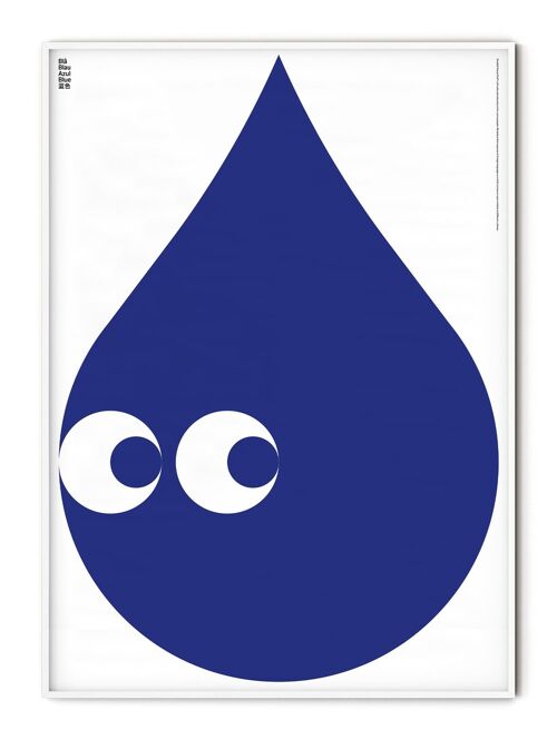 Translated Blue Poster (Water) - 30x40 cm