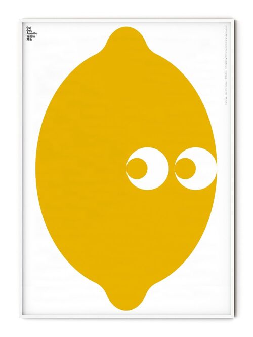 Translated Yellow Poster (Lemon) - 50x70 cm