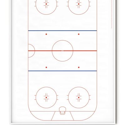Sport Hockey Rink Poster - 30x40 cm