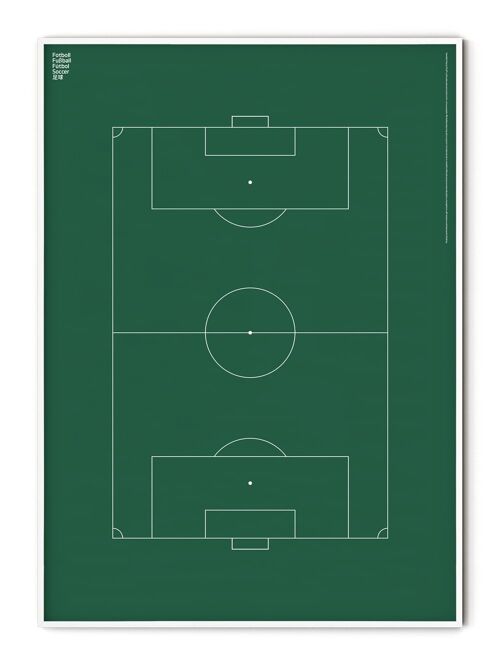 Sport Soccer Field Poster - 30x40 cm