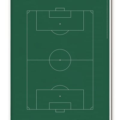 Póster de campo de fútbol deportivo - 30x40 cm