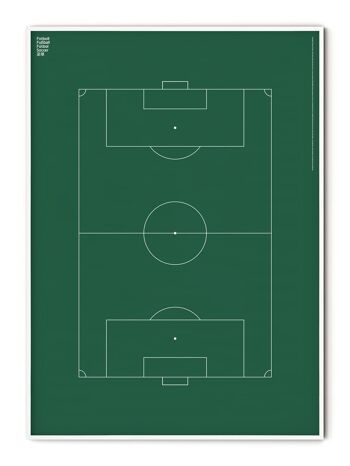 Affiche de terrain de football sportif - 30x40 cm