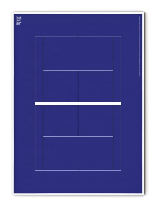 Sport Tennis Court Poster - 30x40 cm