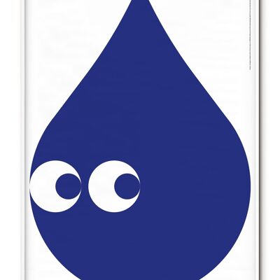 Poster Blu Tradotto (Acqua) - 50x70 cm