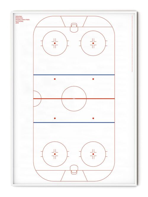 Sport Hockey Rink Poster - 21x30 cm