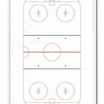 Póster de pista de hockey deportivo - 21x30 cm