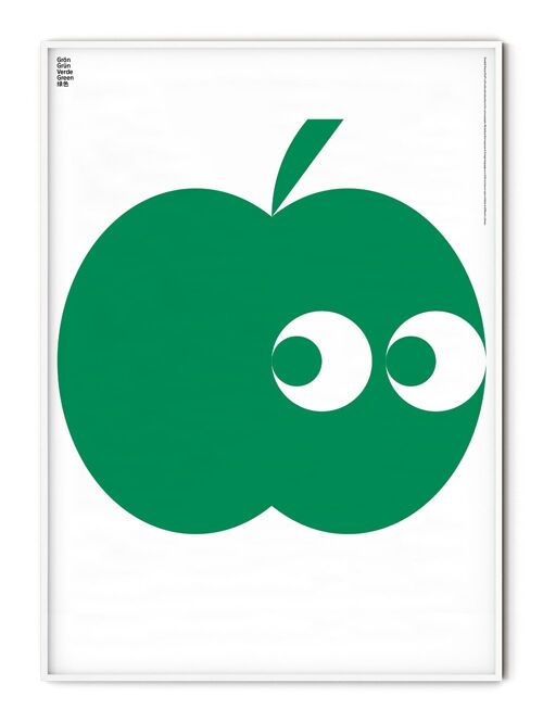Translated Green Poster (Apple) - 21x30 cm