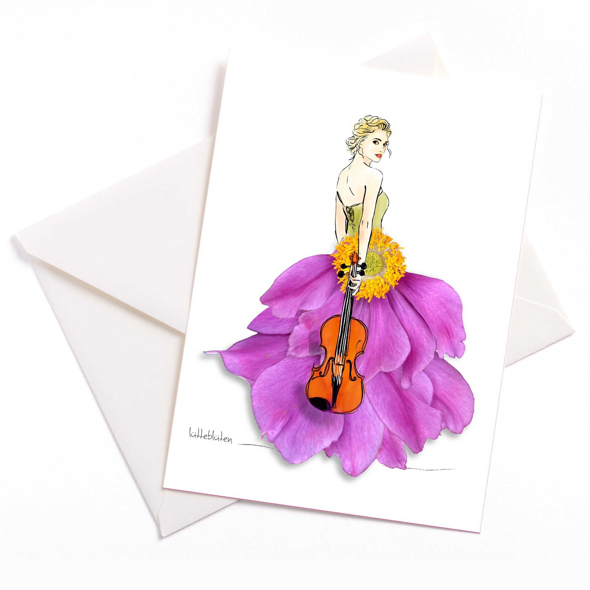 Senti ancora la musica? - card con anima colorata e busta | 123