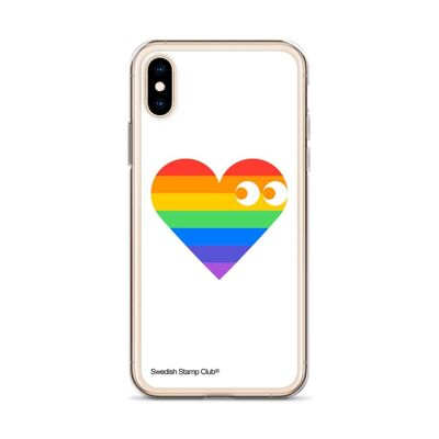 Coque iPhone - Coeur arc-en-ciel