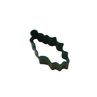 Mini Poly-Resin Coated Cookie Cutter Holly Green