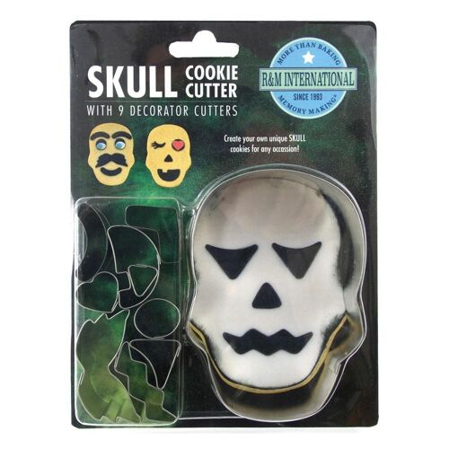 Skull Decorating Cookie Cutter Set Tin-Plated