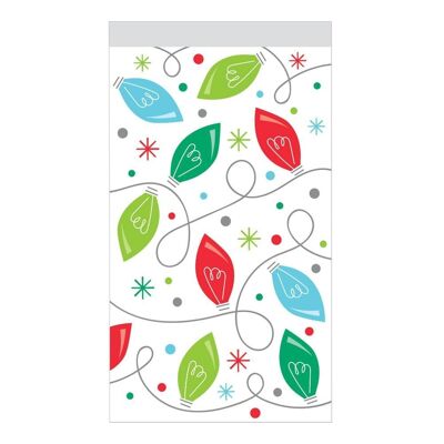 Holiday Lights Cello Bags with Zip Close