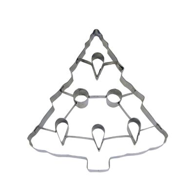 Christmas Tree with Punch-out Deluxe Cookie Cutter Stainless Steel