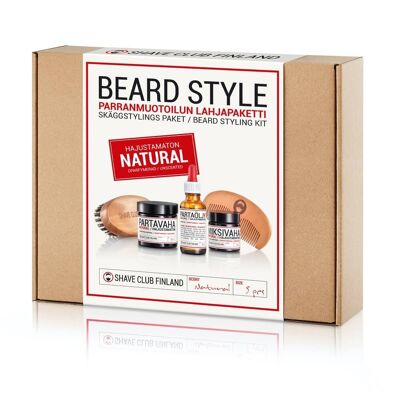 Kit per lo stile della barba "Naturale" del club per la rasatura