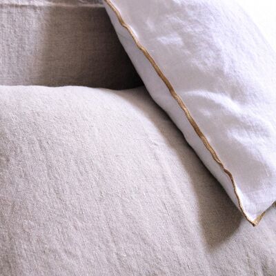 White cushion 45x45cm 100% washed linen APOTHECA