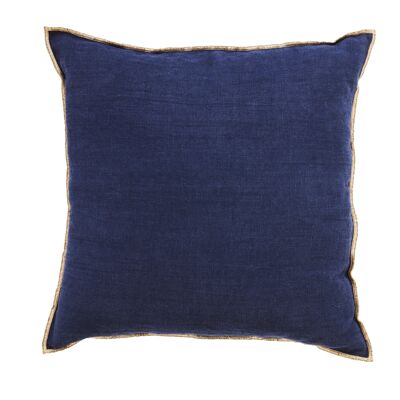 Midnight blue cushion 45x45cm 100% washed linen APOTHECA