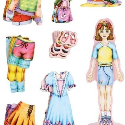Magnetic game dress-up doll Magda