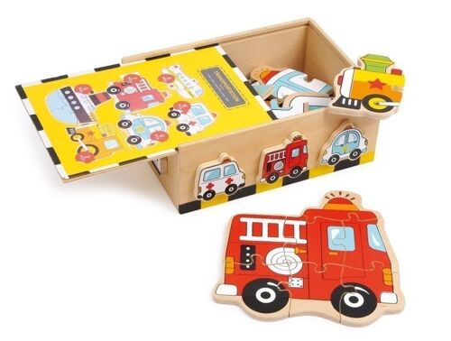 Puzzle-Box Fahrzeuge | Puzzles | Holz