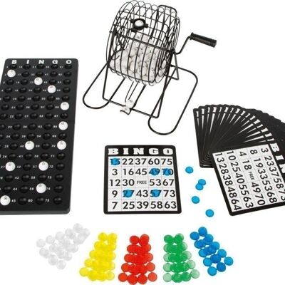 Tambor de bingo con accesorios