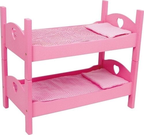 Etagenbett für Puppen pink
