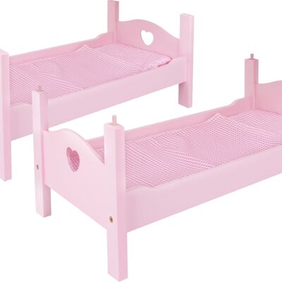 Doll's loft bed pink | Doll's furniture | Wooden toys