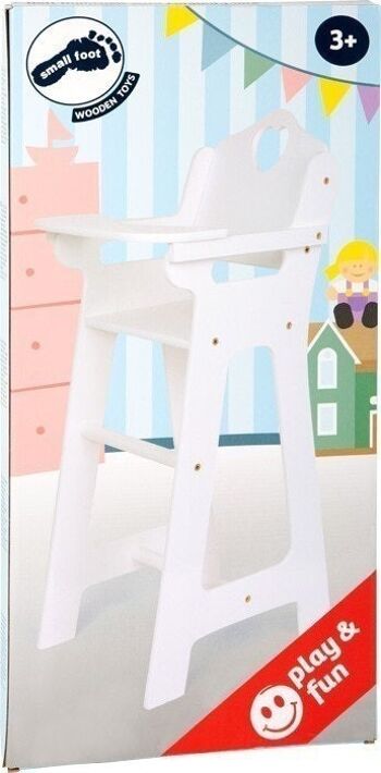 Chaise haute de poupée avec table pliante 3