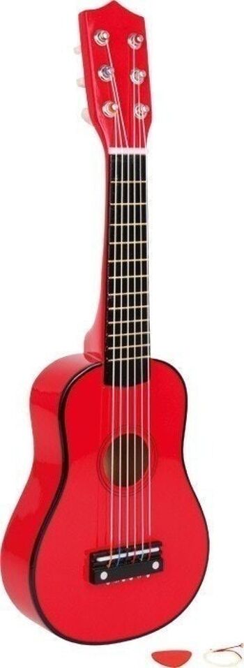 guitare rouge | instrument de musique | Bois 1