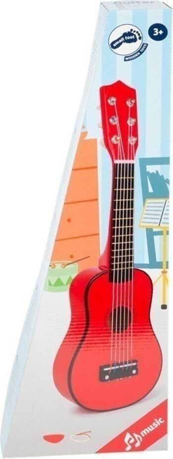 guitare rouge | instrument de musique | Bois 2