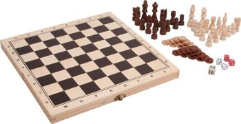 Jeux classiques 3 en 1 dans un coffret en bois 4