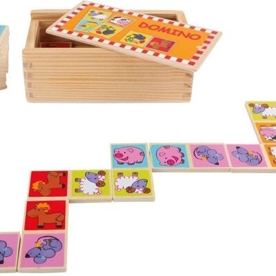 Animaux du zoo Domino | jeux de société | Bois