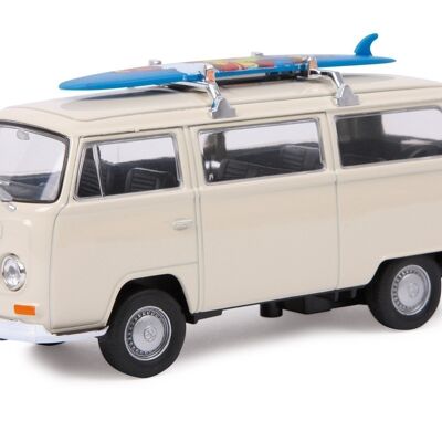Maqueta de coche "VW Bus T2 + tabla de surf"