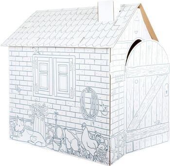 Playhouse "House" en carton artisanal 1