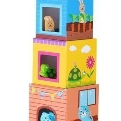 Stacking Cubes with Figures Pets