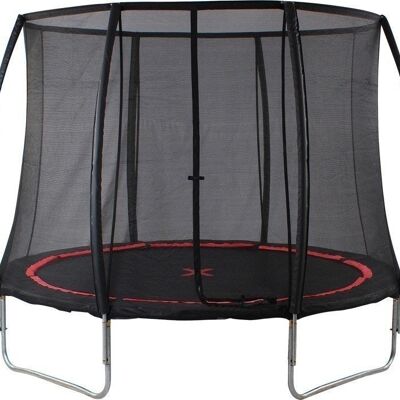 Black Spider trampoline with safety net