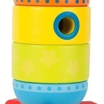 Colorful stack rocket | Motor Skills Toys | Wood