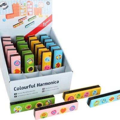 Display Colorful harmonica