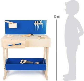 Etabli pour enfants bleu avec accessoires 5