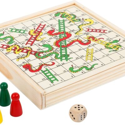 Snakes and ladders game to go