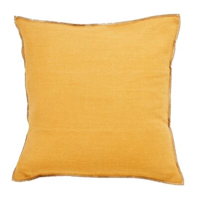 Fawn colored cushion 45x45cm 100% washed linen Apotheca