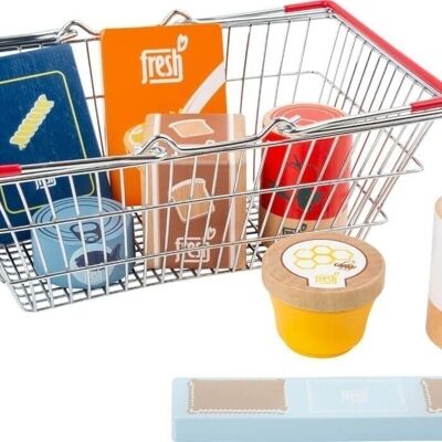 Alimentos colocados en la cesta de la compra “Fresh” | Juguetes de madera