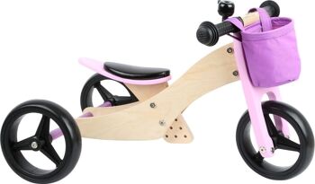 Vélo d'équilibre tricycle 2 en 1 rose 1